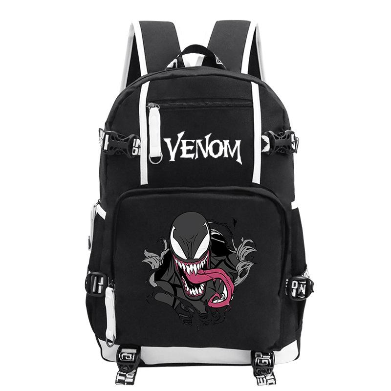 Venom Trend Peripheral Ridge Protection Backpack Junior High School Elementary School Students Reduce The Burden School Bag Multifunctional Portable no specification