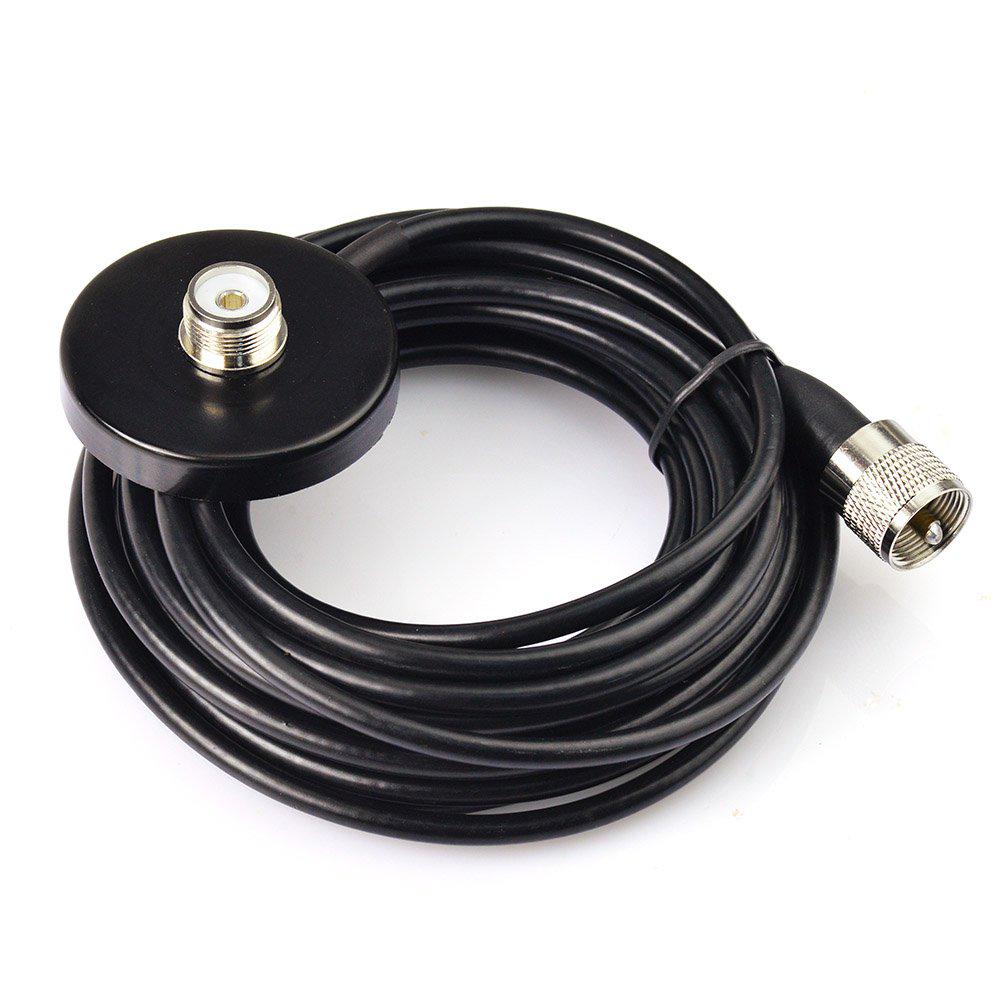 BINGFU 144430MHz Dual Band VHFUHF Amateur Radio Antenna with M-Type Connector and 5m Magnetic Base Extension Cable for Amateur Radios, Ham Radios,