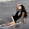 Retro Sexy Deep V Open Back Slimming Swimsuit with Padded Support