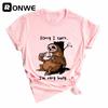 Przepraszam, że mogę T I M bardzo zajęty lenistwo śmieszne kobiety T Shirt Girl Vintage Tops