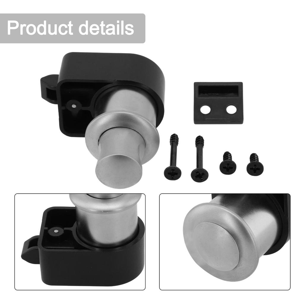 Cabinet Lock Push Button Lock Alloy Pull Handle Plastic Materials Reliable Lock Sturdy Construction For Cabinets
