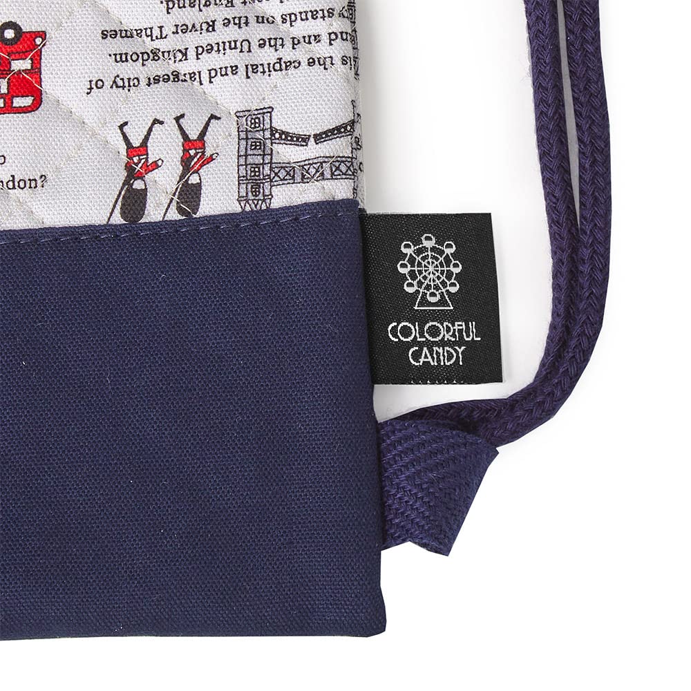 COLORFUL CANDY STYLE Knapsack for Boys School Stylish Quilted Design with London March N0456800 (Elementary Students), Handles, Design,