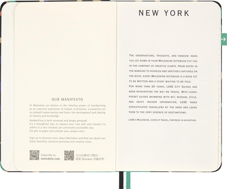 Moleskine LUXE x Moleskine New York City Notebook, Hardcover, Pocket Size, Lined, CNLCNY