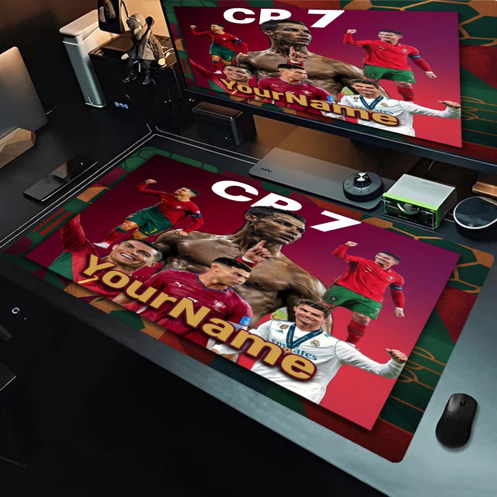 Cristiano Ronaldo Customize Your Name Mouse Pad Desk Mouse Pad Ultralong Desk Mat Nonslip Rubber Base Perfect Gift For Gamers
