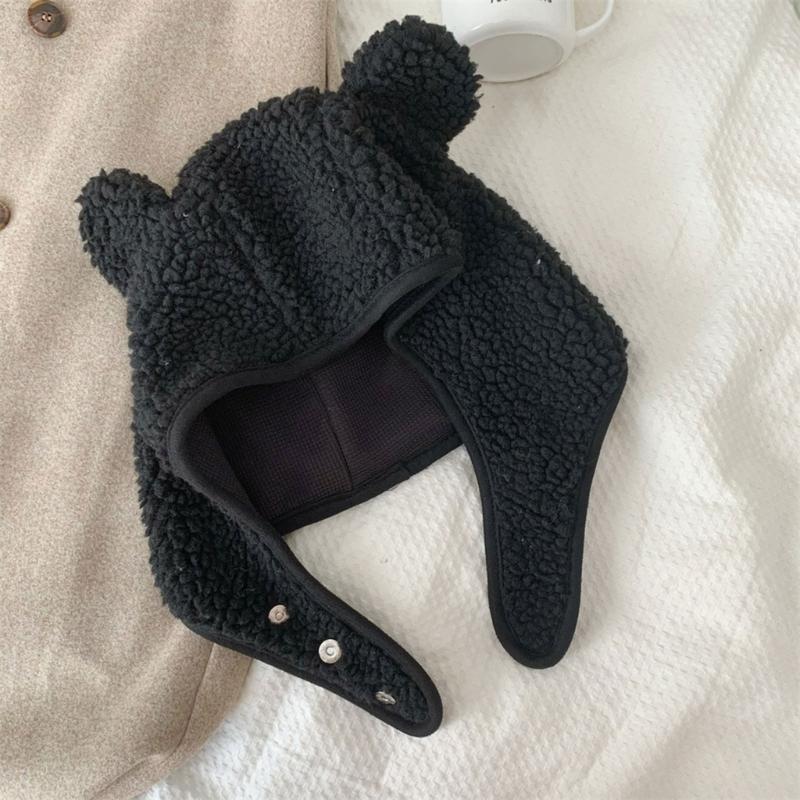 Winter Bear Ear Hat for Teens Keep Warm Protecting Ear Hat Windproof Outdoor