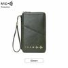Popular Creative Airplane Pattern RFID Anti-theft Passport Holder Long Zipper Fashion Travel Document & ID Card Storage Wallet