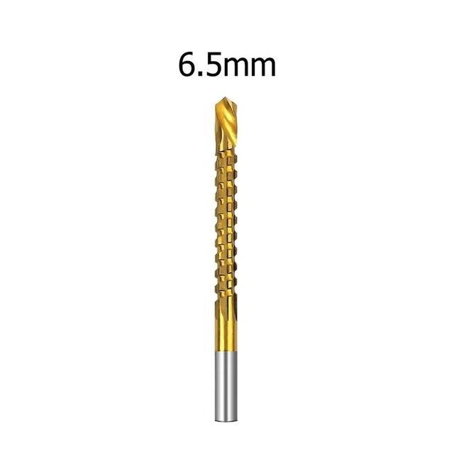 6pcs/lots 3-8mm Titanium Coated HSS Drill Bit Electric Drill Plastic Metal Hole Grooving Drill Saw Carpenter Woodworking Tools