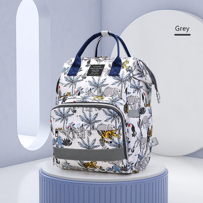 Fashion Floral Diaper Bag Large Capacity Mommy Backpack Nursing Mother Organizer Bag for Baby