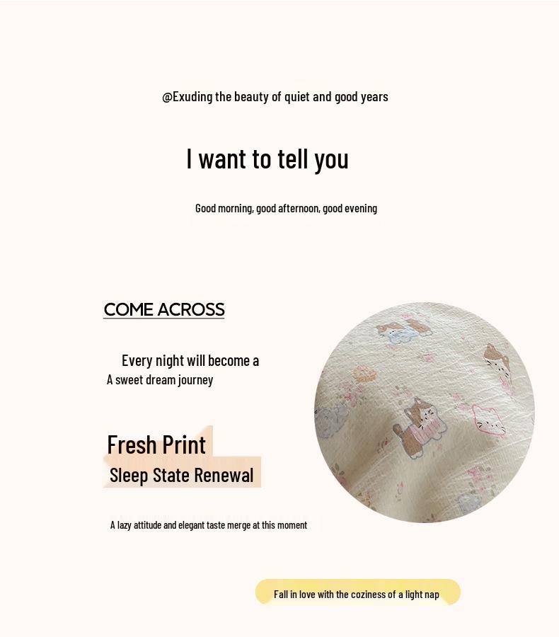 Floral Soft Cloud-Feel Double-Layer Gauze Bedding Set: Machine Washable, Small Student Dormitory Size, 3-Piece