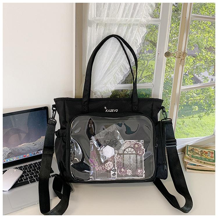 School Bag 2025 New Fashion Cute Backpack Casual Large Capacity Tote Bag Messenger Bag Japanese Versatile Shoulder Pain Bag