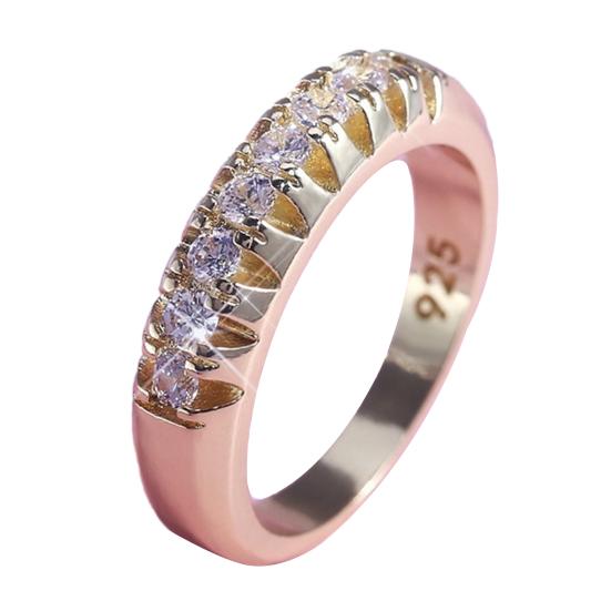 

Women Fashion Jewelry Creative Finger Decoration Alloy Single Row Geometry Ring US 6