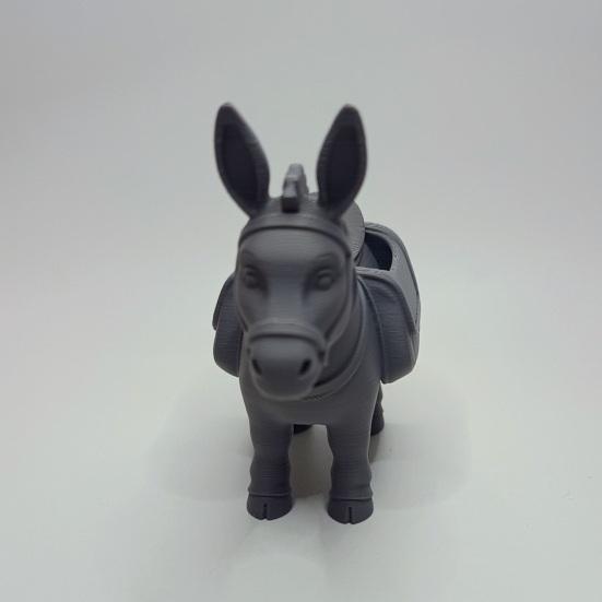 Yousheng Donkey Ornament, Planter And Desktop Storage Design, 3D Printed Matte Texture Statue, for Small Items Garden Accessories