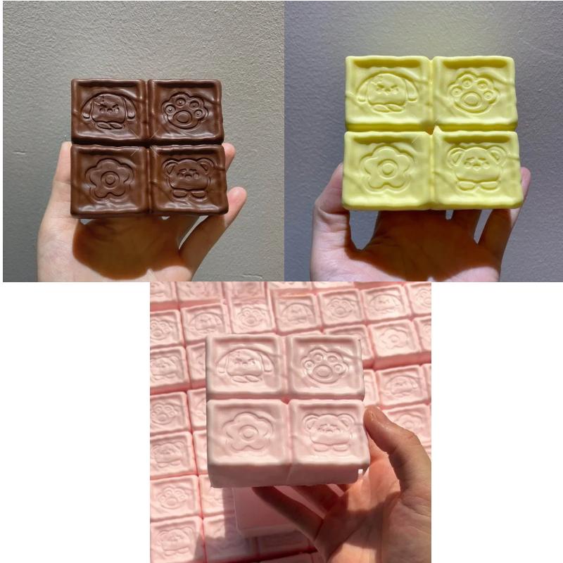 Stressverlichting Langzaam Rijzende Sensorische Fidget Speeltjes voor Kinderen Volwassenen Squishy Aardbei Chocolademelk Blokje Taart Brood Knijpspeeltje Zacht