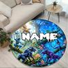 Custom Name Personalized Avatar Print Round Rug, Versatile Home Decor Carpet, for Playroom, Apartment, Balcony, Entryway, Hallway Gift
