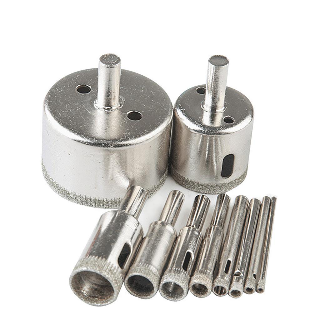 Buy 10Pcs 6-30mm Diamond Hole Saw Drill Set 100 Grits Tile Glass Drill ...
