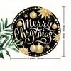 Vintage Round Metal Tin Sign Wall Art Christmas Holiday Decor Home Gift