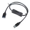 Easy Control Power Switching Cord USB 3.0 Male to Female Extension Cable with Power Button for Desktop Computer Laptop