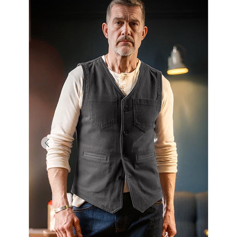 

Жилет мужской весенне-осенний, однотонный, повседневный, однобортный, жилет мужской, тонкий, жилет, мужская куртка 2XL
