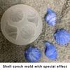 Creative Design Shell Conch Mirror Epoxy Silicone Abrasive Simulation Craft Ornament Chocolate Mold Kitchen Cake Baking Tool