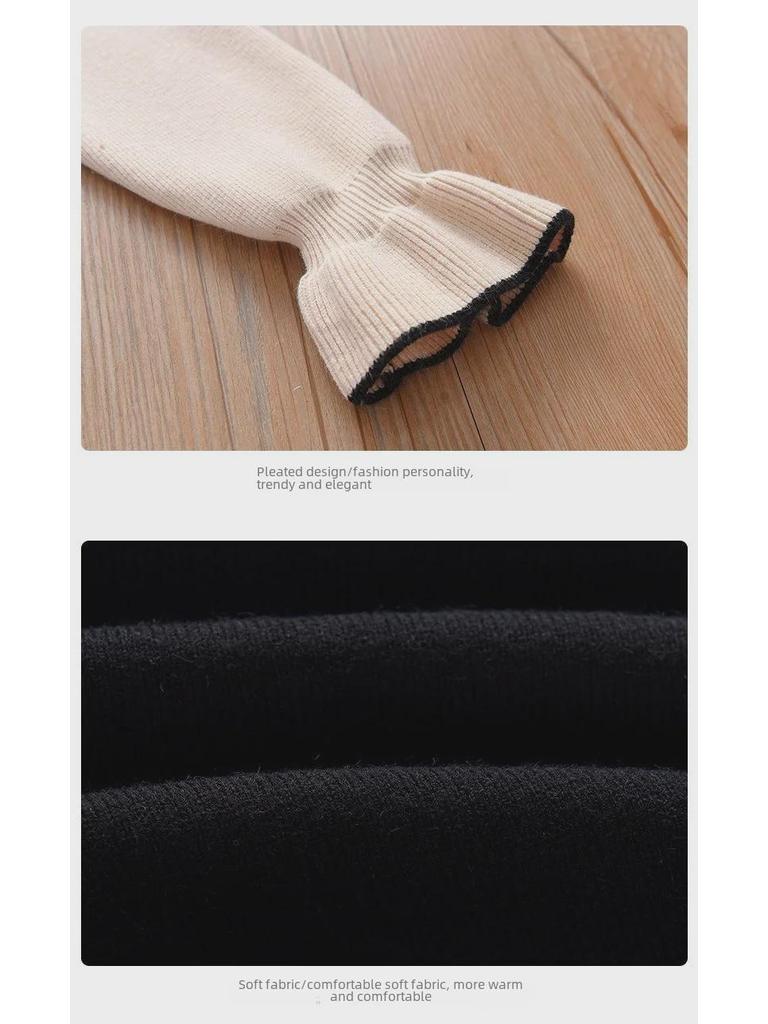 Strick-Prinzessinnenkleid für Mädchen: Stilvoller koreanischer Frühlings-/Herbst-/Winter-Pulloverrock