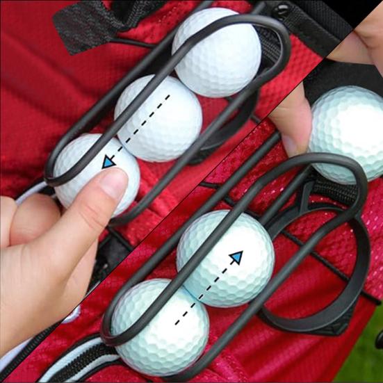 Golf Ball Holder with Quick-Draw Release Portable Waist Hip Metal Ball Carrier Holds 3 Balls Golf Accessory for Men Women