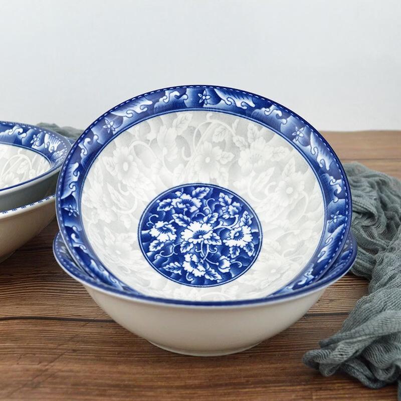 Blue and White Porcelain Dining Bowl Set