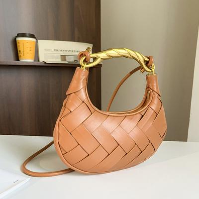 Niche Design Portable Woven Bird's Nest Bag New Texture Portable Crescent Bag Shoulder Bag