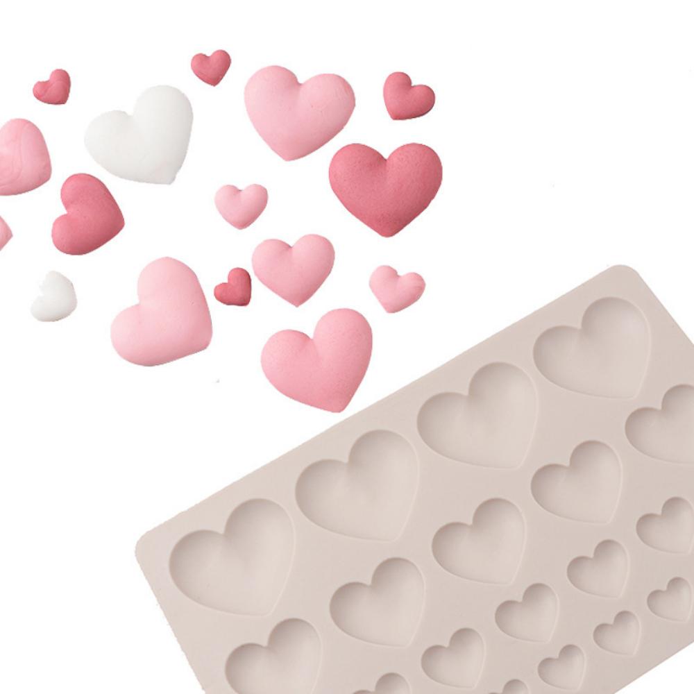 25 ühtse suurusega Love Silikoonist vormiplaat Kaunistusplaat Virsik Fondant Sõbrapäevakook DIY Šokolaad