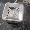 Large Capacity Trash Can Rectangular Trash Bin Office Litter Bins 12 Liters Dustbin Garbage Recycling Cube Wastebins with Lid
