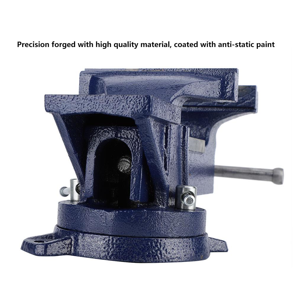 5  Bench Vise 360 Degrees  Swivel Base Heavy Duty Tabletop Clamp with Anvil