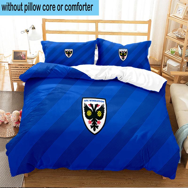 3PCS Afc Wimbledon Crest Bedding Set For Bedroom, Dormitory,Including 1pc Duvet Cover And 2pcs Pillowcases Large size Fan gift