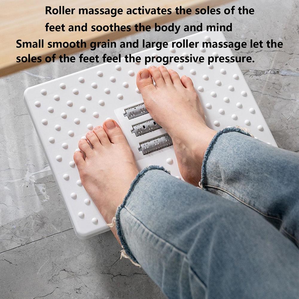Portability Foot Rest Under Desk Footrest Ergonomic Foot Stool with Massage Rollers Foot Rest for Home Office Work Fast Ship
