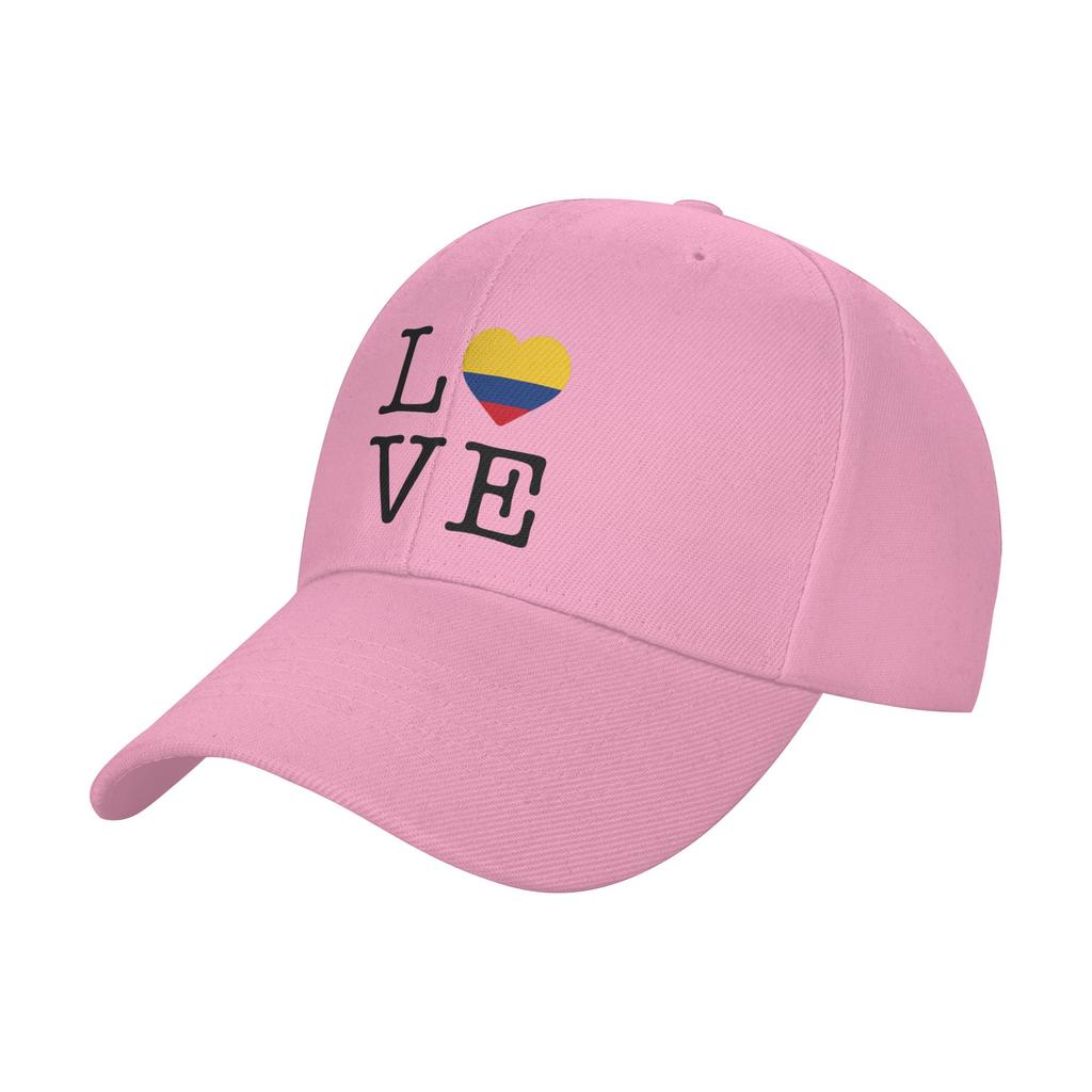 Casquette de Baseball Je t'aime Colombie Style Urbain Chapeau Trucker Été Femme Unisexe Sports d'Extérieur Casquettes de Baseball