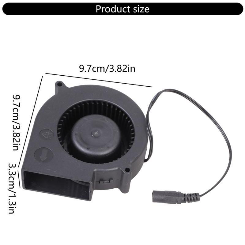 Compact 97mm Cooling Blower 12V 7000RPM Fit for Household Fireplaces Heating Equipment and Electronic Device Ventilation