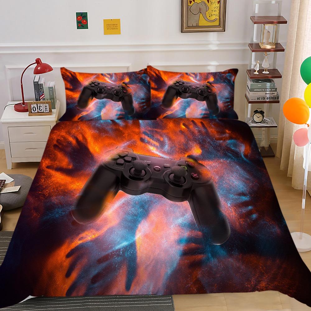 Game Controller Down Duvet Cover Pillowcase Luxurious High-quality 3D Printed Teen Bedding 2/3 Pieces, Single Bed Decoration Gift