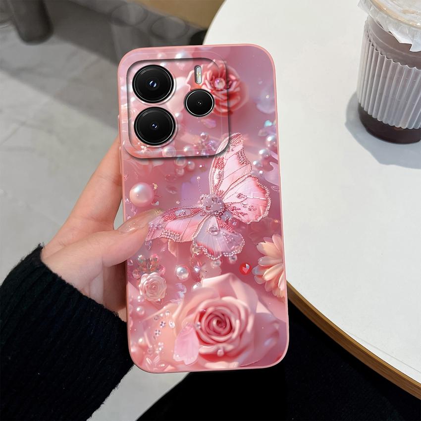 New Cover For Redmi Note 14 14Pro 14 Pro+ 14S Phone Case Lovely Heart Patterns Premium Protection Housing For Note14ProPlus Soft Liquid Silicone Shell