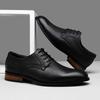 Men Genuine Leather Casual Shoes Luxury Brand Business Oxford Shoes Men Brogue Formal Shoes High Quality Formal Dress Footwear