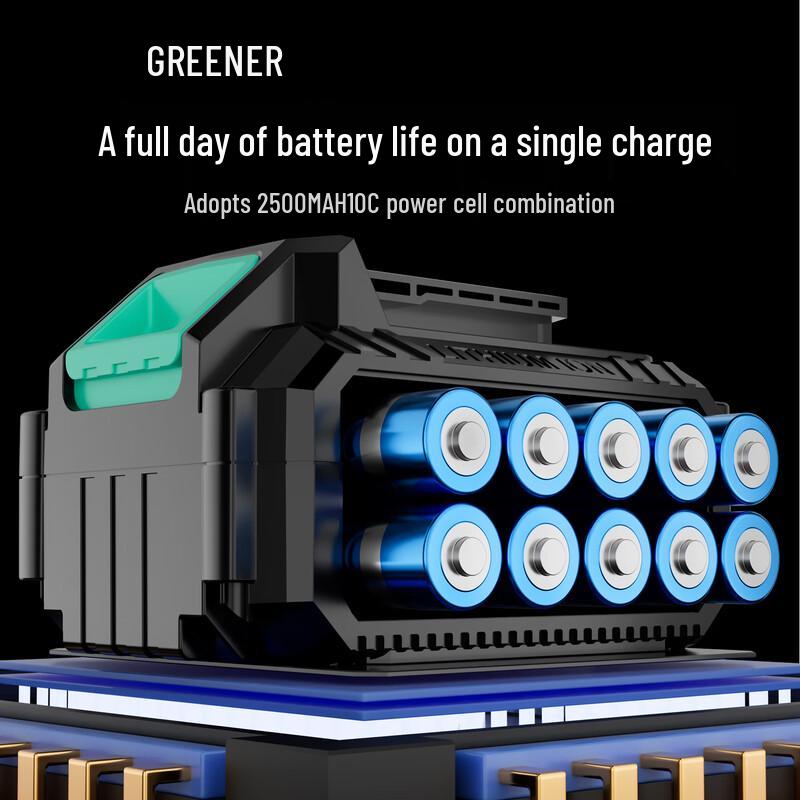 Green Forest 21V Brushless Cordless Rotary Hammer Drill CN Plug (adapter Included)