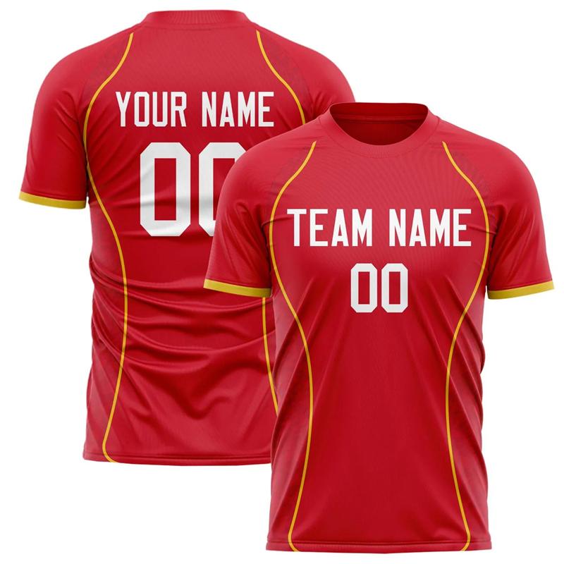Camiseta de Futebol Personalizada com Nome e Número da Equipe