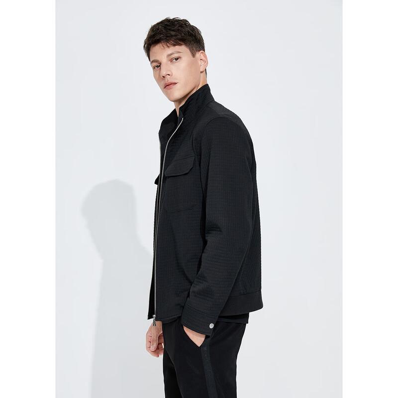Navigare Men's Plaid Stand Collar Work Jacket