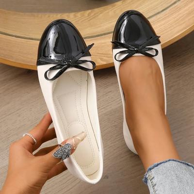Ballerines pour femmes Printemps Automne Mode Ballerines Chaussures Plates Femme Slip-on Élégantes Mocassins Chaussures Nœud Papillon Décontractées Baskets Plates Féminines