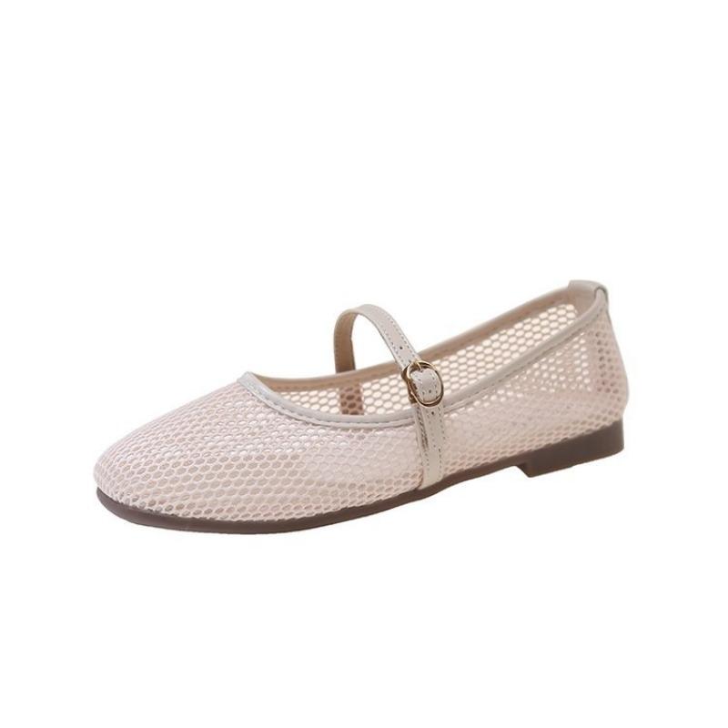 Large-sized Casual Single-shoe Women's 2025 Summer New Mesh One-strap Breathable Mesh Sandals for Women