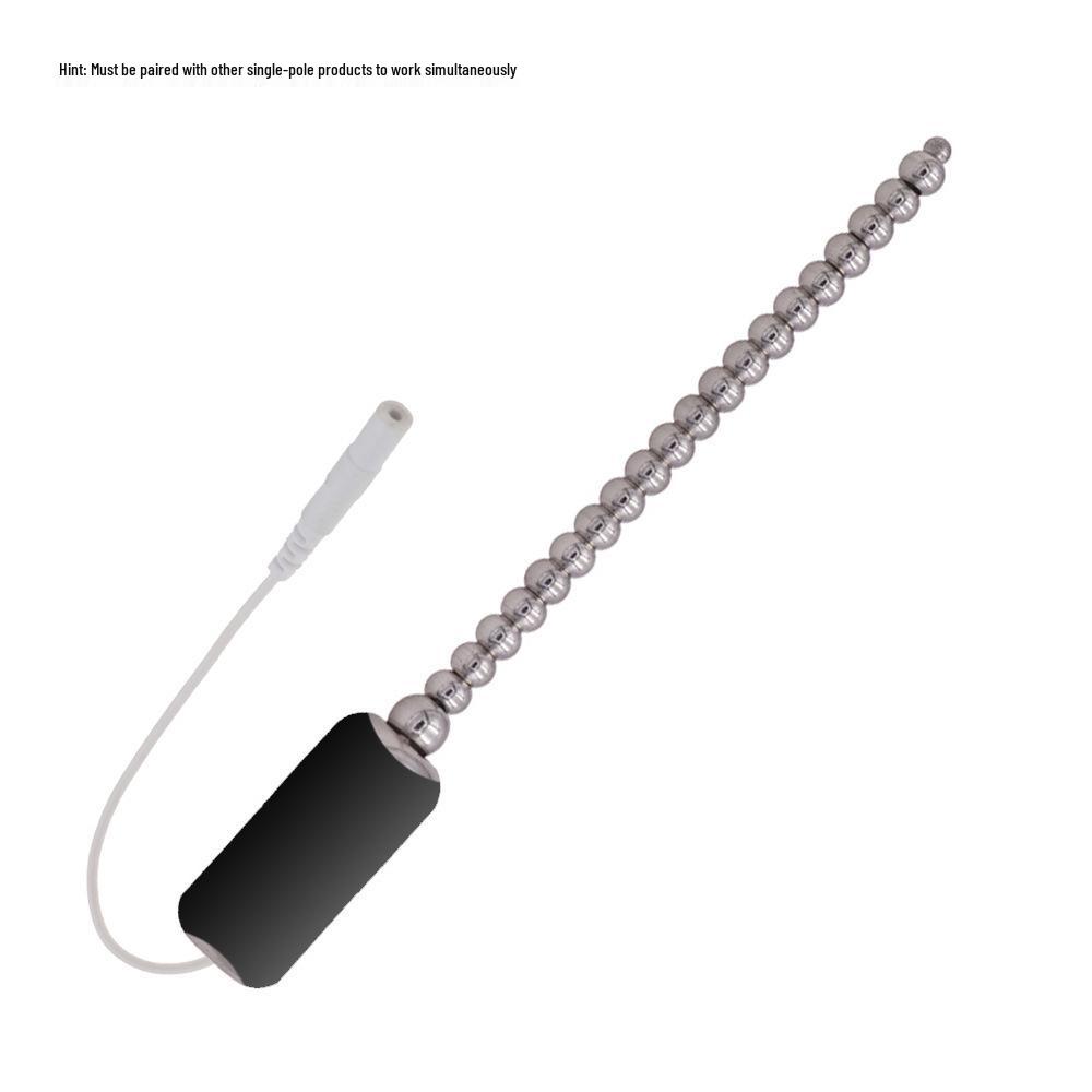 Chaqu Electric Shock Stainless Steel Urethral Beaded Rod for Alternative Play