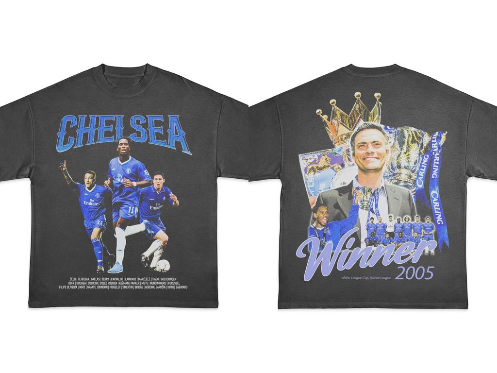 25ss Men T-shirts Casual Cotton Retro Top CHELSEA 04 05 Season TEE Short Sleeves Oversized Y2k Graphic Crew Neck Male T-shirts