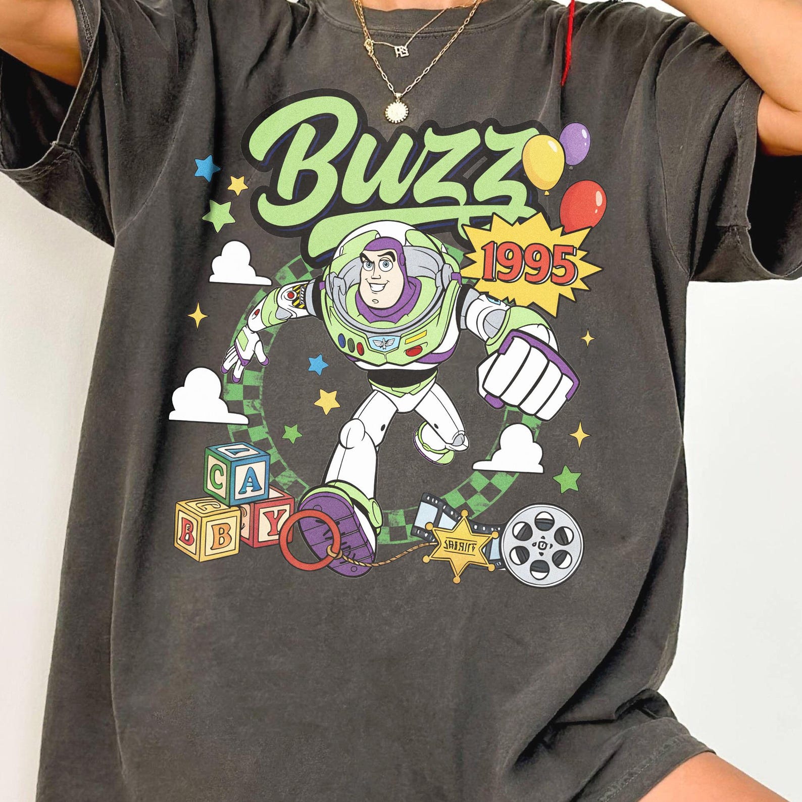Retro Buzz Lightyear Toy Story Shirt, To Infinity And Beyond Tee, Disneyland Gift M