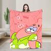 Soft Blanket Children Camping SpongeBobs Bikini Bottom Scene Throw Blanket  Flannel Bedspread For Home Decor Sofa Bed Cover