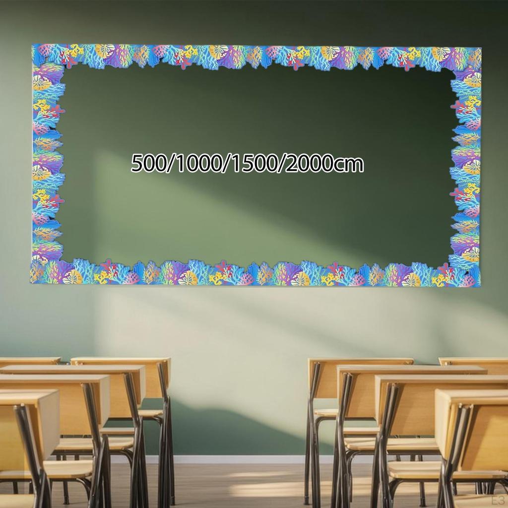 3-inch Wide Border for Bulletin Boards, Suitable Library, Home, Party, Living Room, Classroom,