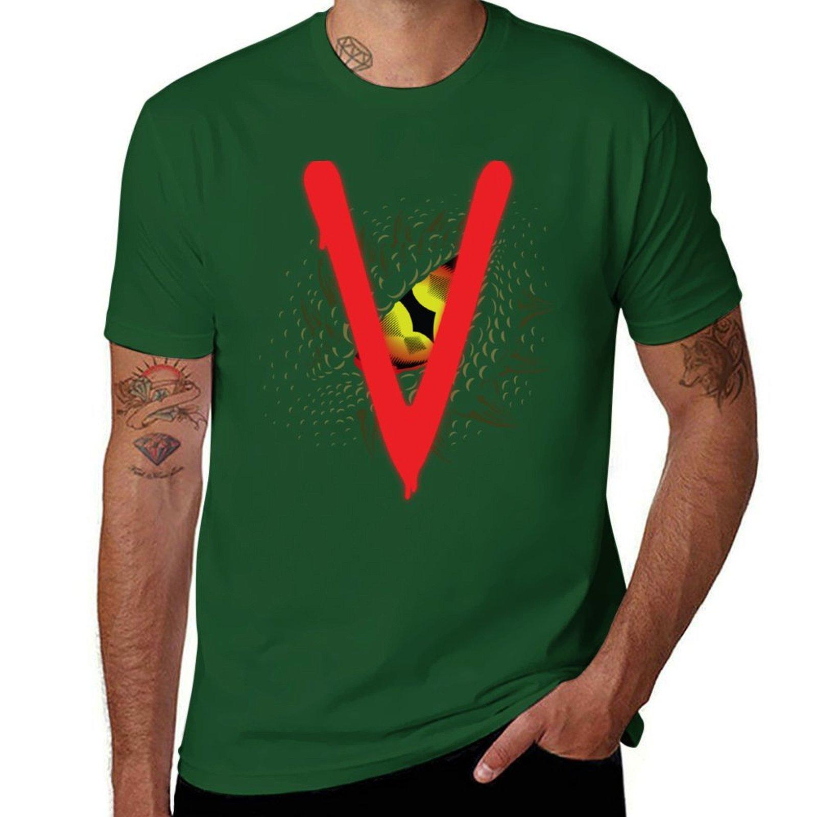 

V - Visitors T-Shirt blanks new edition hippie clothes t shirts for men 4XL