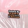 Colorful Whimsical Short Phrase Coffee Alloy Brooch With Unique Skull Design Perfect For Casual And Outfits Stylish
