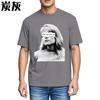 Tee shirt Breathable Workout Tshirt Black T Shirt With Print Breathable Streetwear Tshirts Anime Basic T Shirt Crew Neck